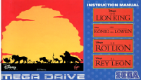 The Lion King Sega Mega Drive handbook